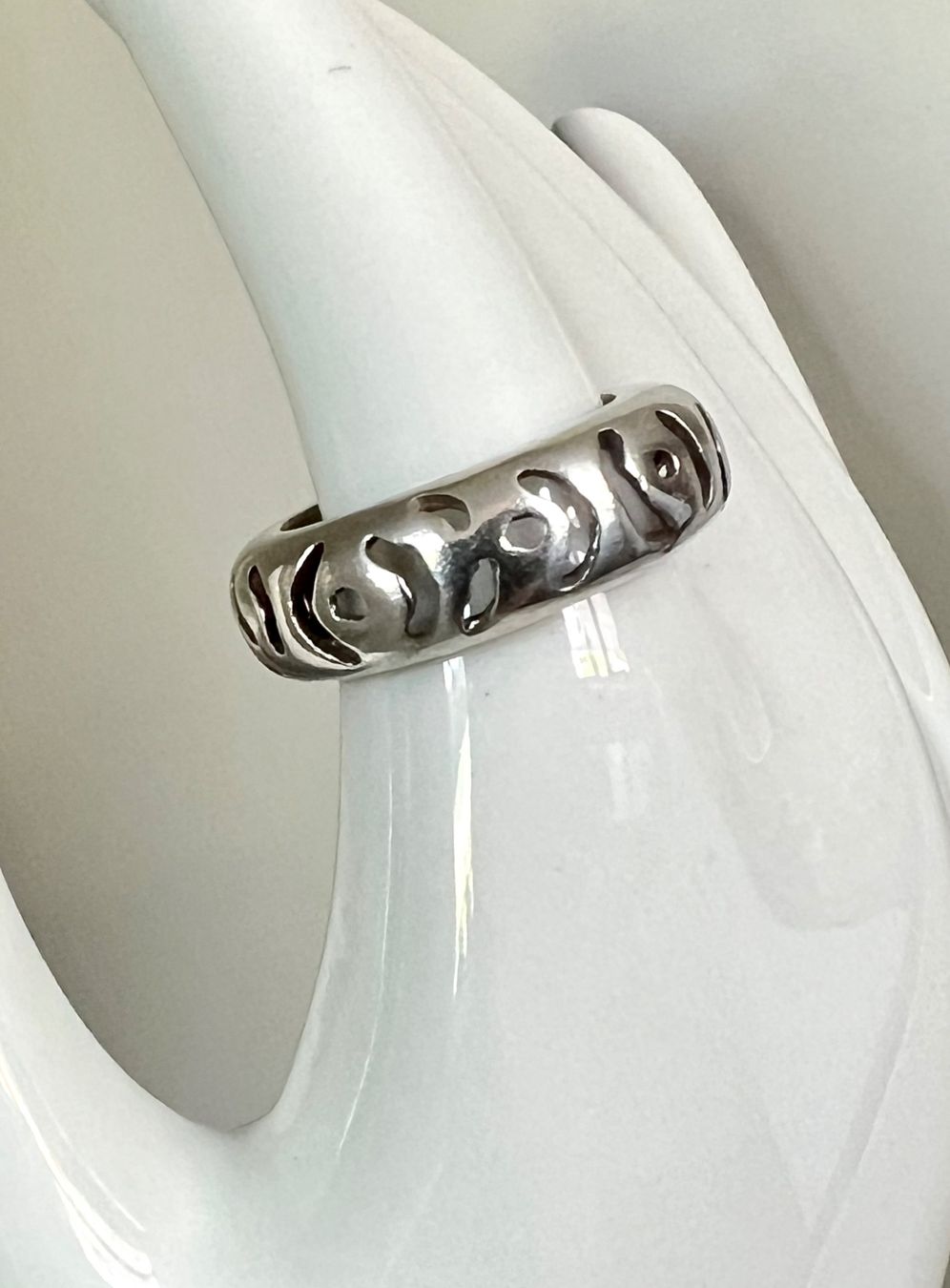 Anelli: Designer Silberring 925 mit Ornament-Durchbruch Gr. 53 – Usato da Ruswil venduto da artbyhand 6