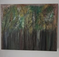 Gemälde Wald Landschaft Motiv handmade 50×60×4