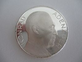 Gedenkmünze Konrad Adenauer Silber Bundesrepublik Deutsch...