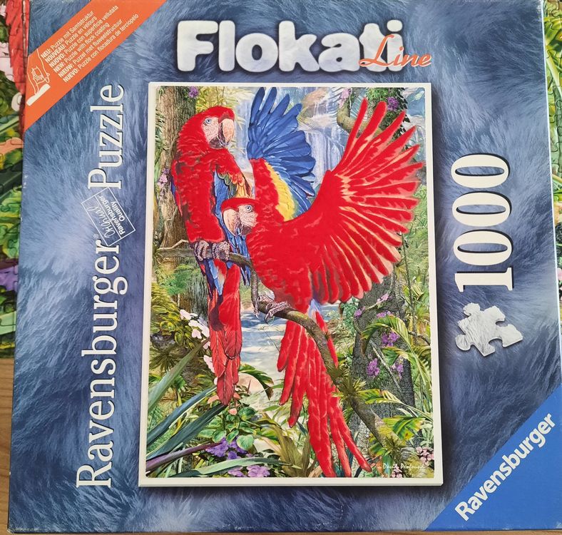 Hansepuzzle 1000 Teile Papagei-Puzzle – Tierwelt-Motiv, Mit Aufbewahrungsbox & Wiederverschließbarem Beutel