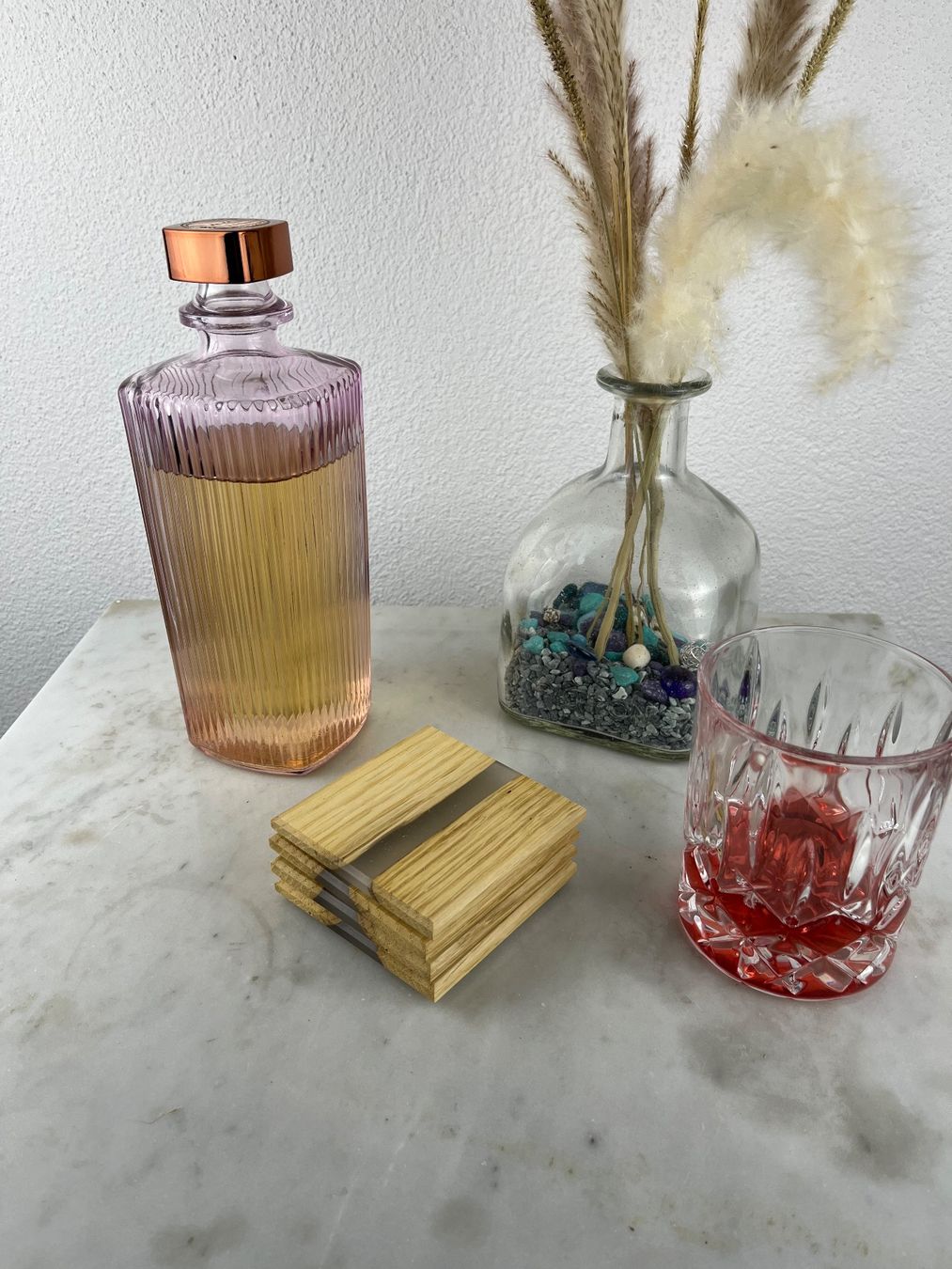 Untersetzer: Glas Untersetzer aus Epoxy und Eiche fluoreszierend – Neu (gemäss Beschreibung) aus Zwillikon von EichenlaubWoodwork 4