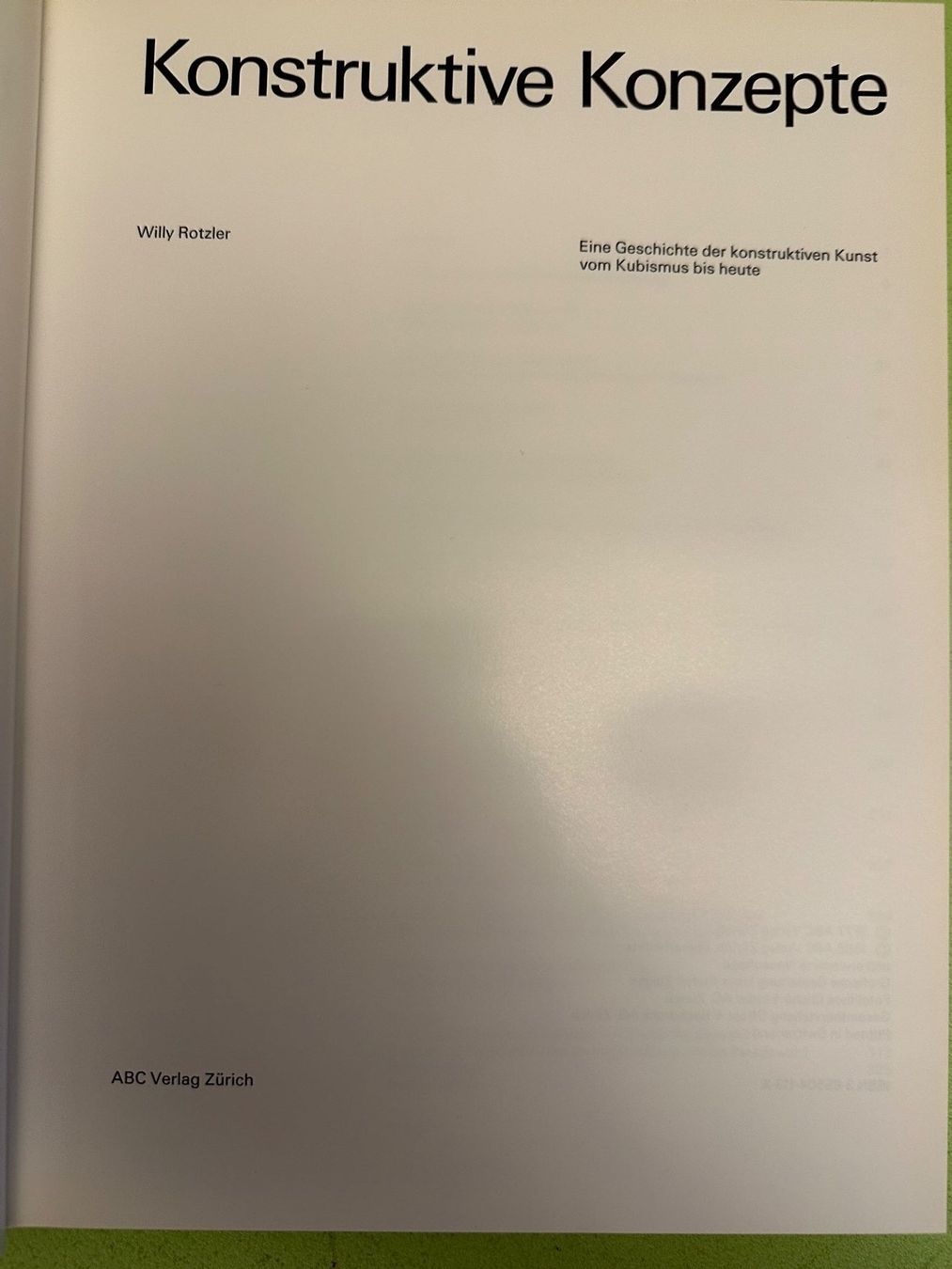 Bücher: Willy Rotzler: Konstruktive Konzepte. – Gebraucht aus Zürich von allp 2