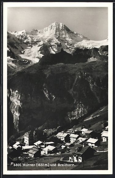 Cartes postales: AK Mürren, Teilansicht mit Breithorn – D'occasion à Berlin par bartko-reher