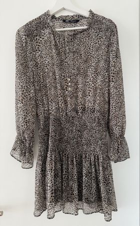 Zara Viscose Leopard Print mini Dress, Size M, Autumn Style