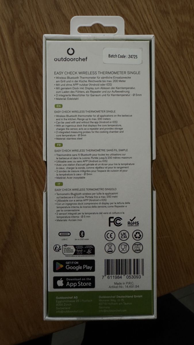 Outdoorchef Sonstiges für Haushalt & Wohnen: Outdoorchef Easy Check Wireless Grillthermometer Single – Neu und originalverpackt aus Kaisten von kusi_ag 4