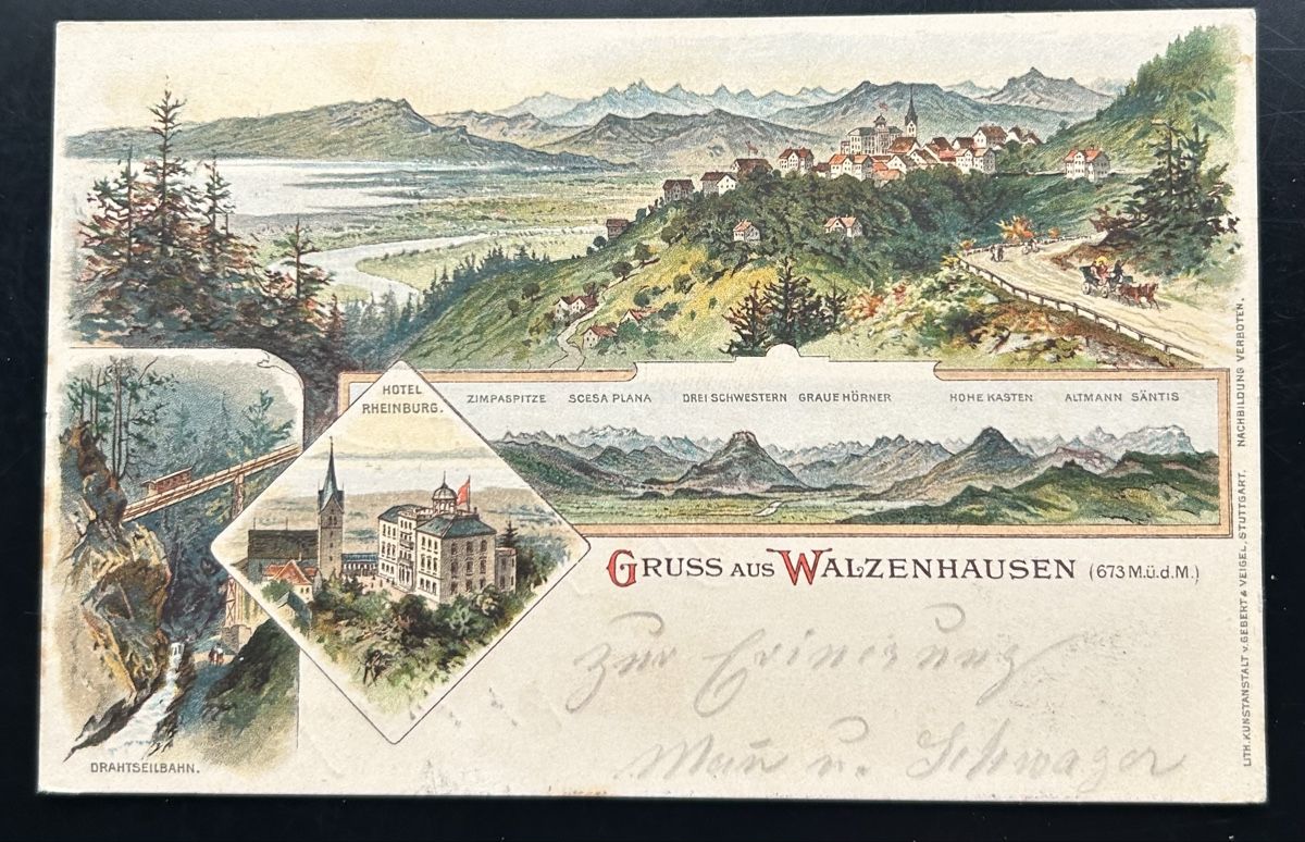 Cartoline postali: Gruss aus Walzen Litho  – Usato da Horw venduto da Tellbub