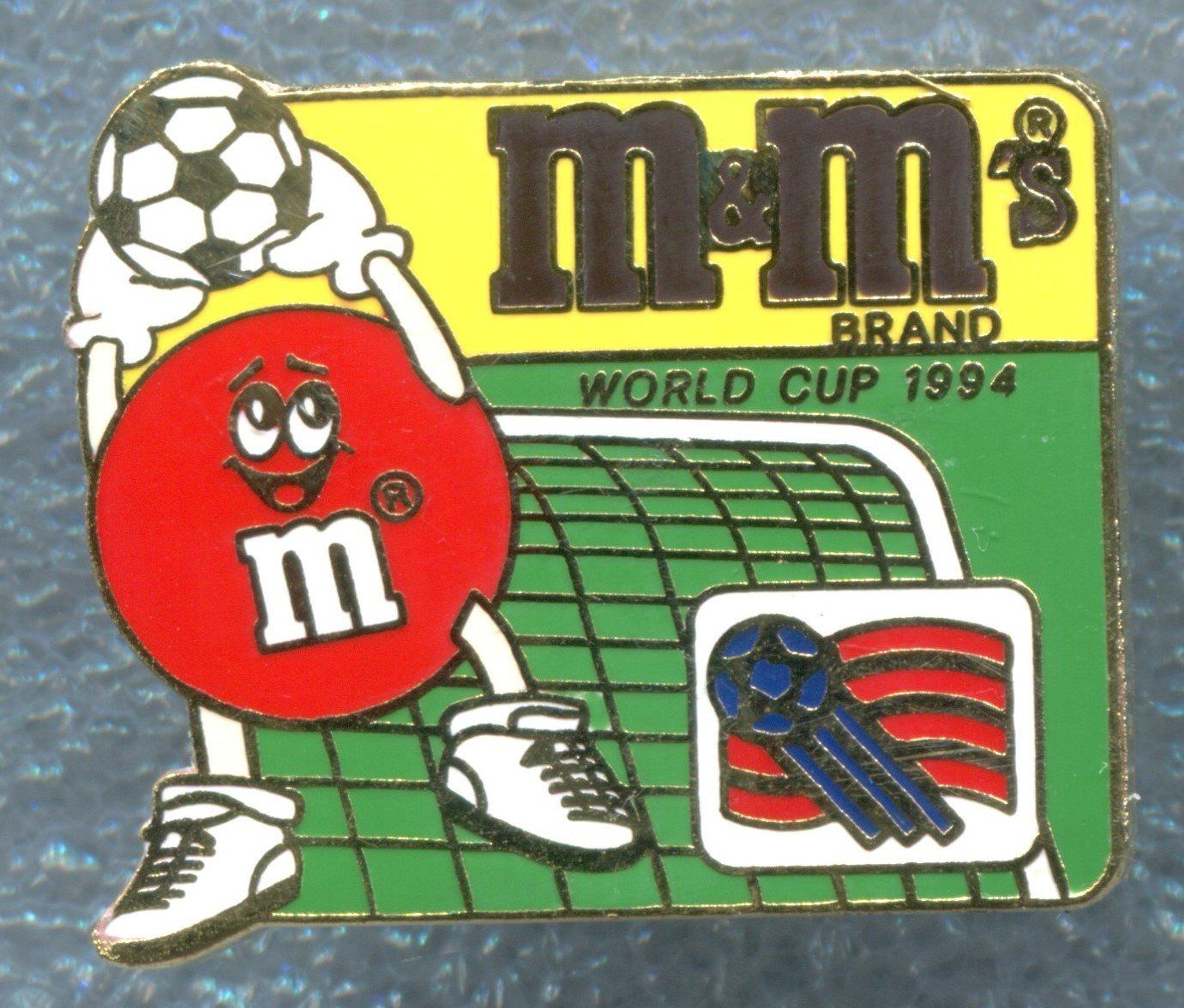 Placchette & Badge: m & m's  WORLD CUP 1994 – Usato da Winterthur venduto da Sammleroase