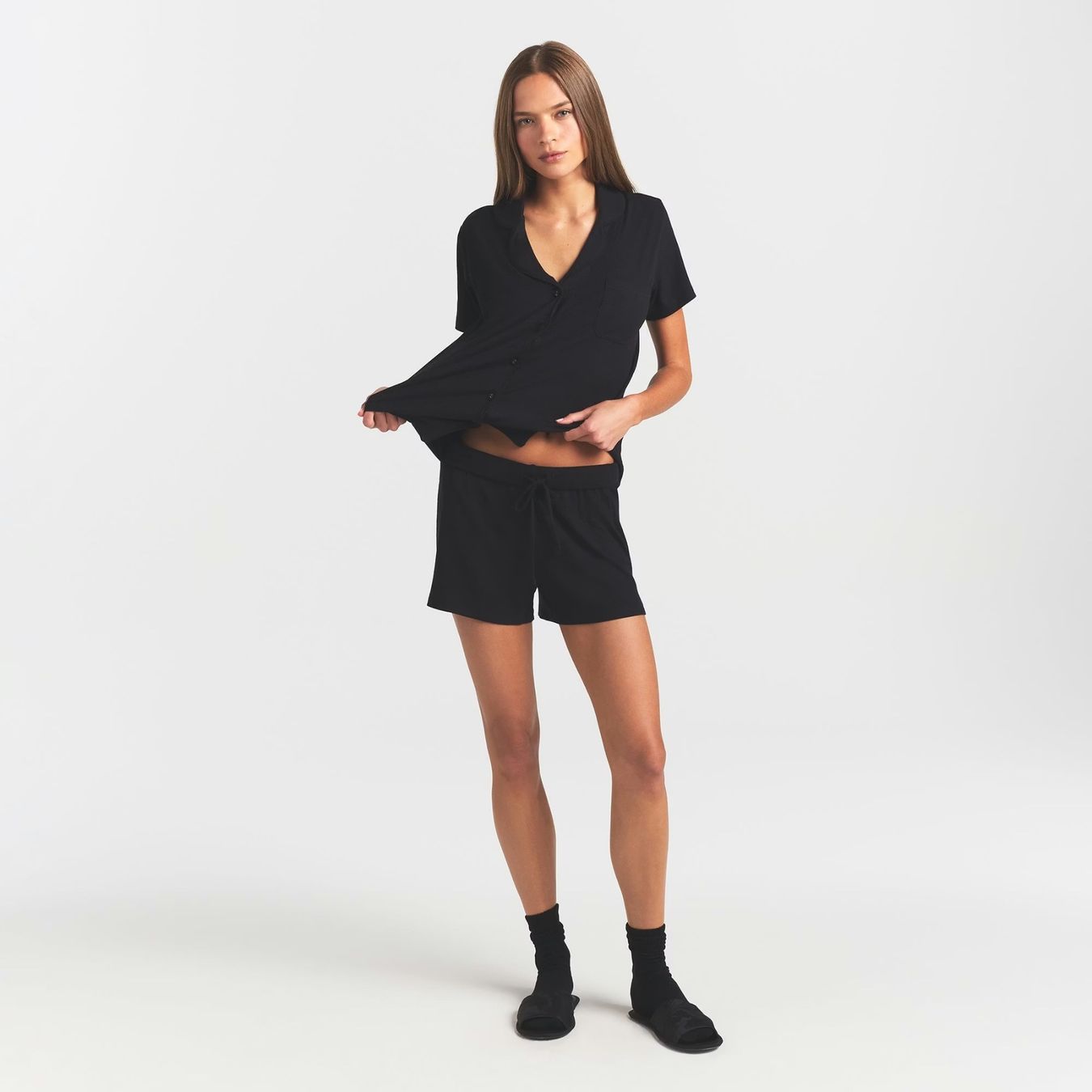 Skims Negligees & Pigiami: Skims Soft Lounge Sleep Set in Schwarz – Usato da Meilen venduto da Emma_321