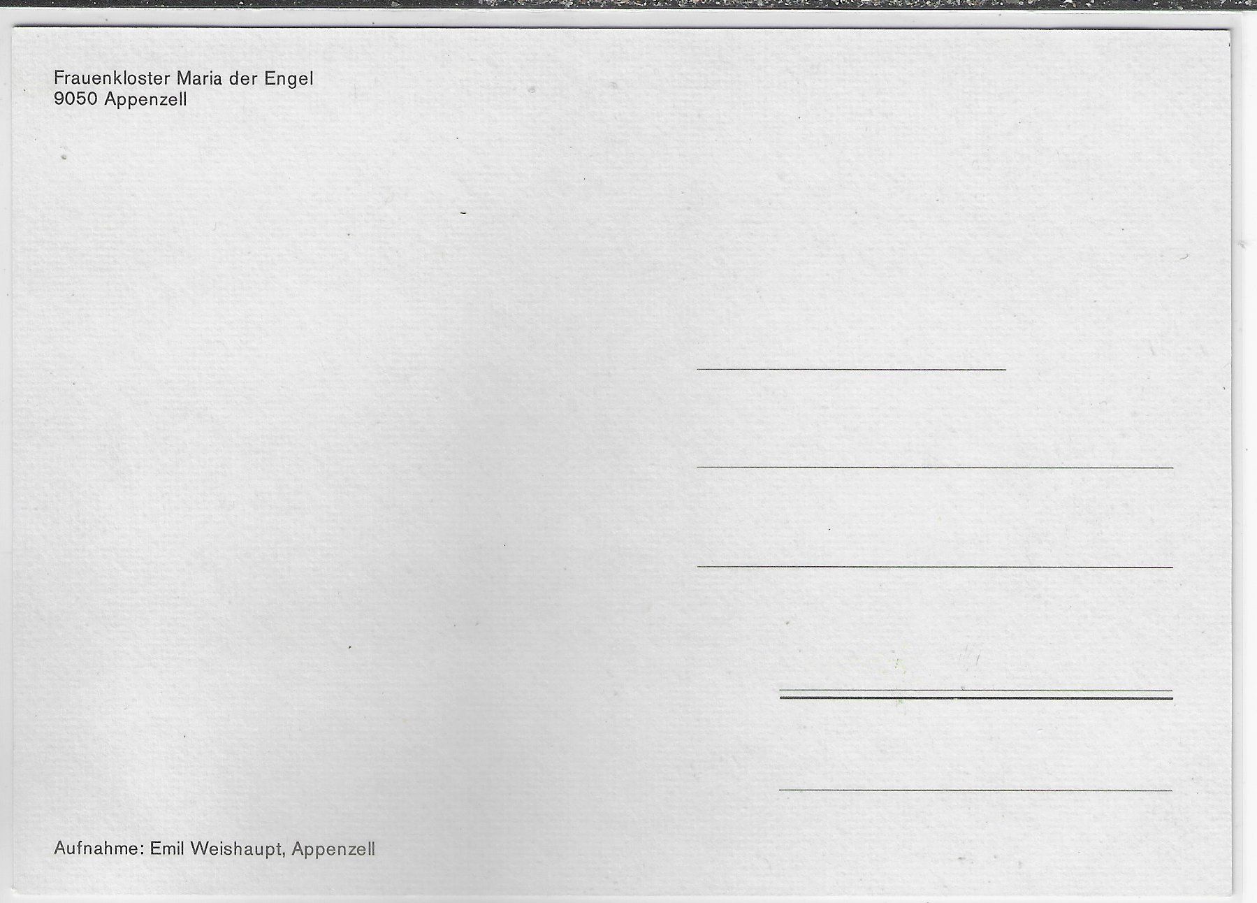 Cartoline postali: Frauenkloster Maria der Engel - Appenzell – Usato da Ettingen venduto da Kartenplanet 1