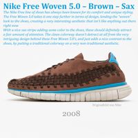 Nike Free Woven 5.0 – Brown – Sax – Grösse EUR 42