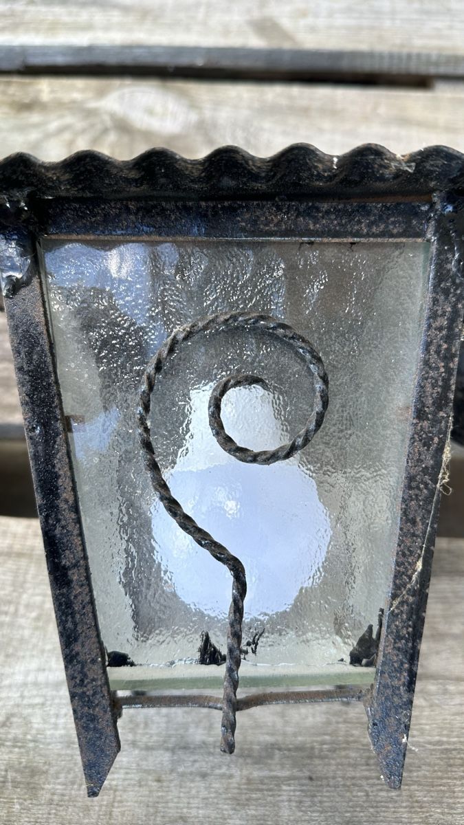 Lampade: Antike Hängelampe Aussenlampe Eisen.  – Usato da St-Gingolph venduto da Edgar1920 4