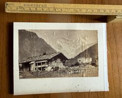 Grindelwald (BE) Verschneites Faulhorn mit Berghotel 1899+/-