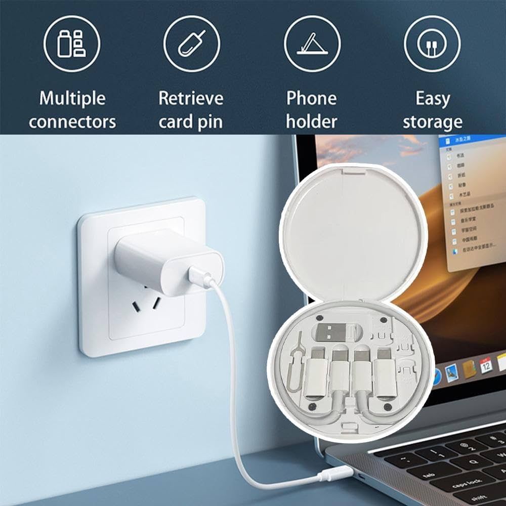 Unità & Adattatore: USB-C Ladekabel + Adapter für Micro USB, USB-A-C Sim-Nadel – Nuovo (secondo la descrizione) da Basel venduto da MY.AIRPODS.SHOP 2
