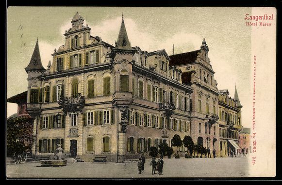 Cartoline postali: AK Langenthal, Hotel Bären – Usato da Berlin venduto da bartko-reher