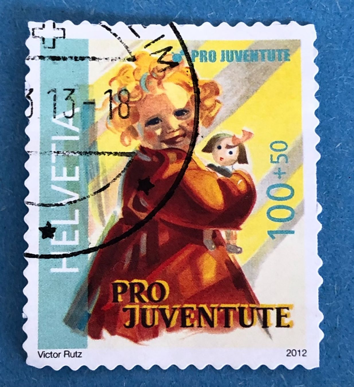 Alle Briefmarken: Nr.J 407A  GESTEMPELT Blondes Mädchen 2012   – Gebraucht aus Aarau von Billa007