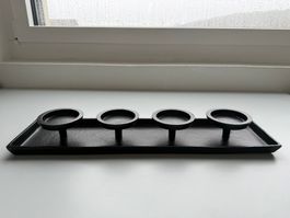 Kerzenständer aus Metall für 4 Kerzen in Schwarz