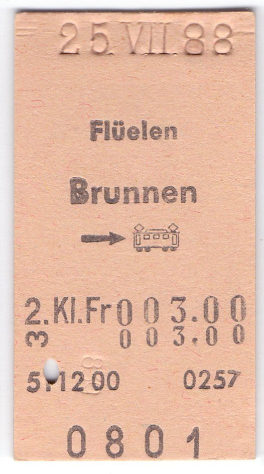 Biglietti: Billette Flüelen - Brunnen – Usato da Langenthal venduto da Sammlungs_aus