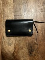 Schwarzes Lederportemonnaie Ondura, Trucker Wallet, top Zust