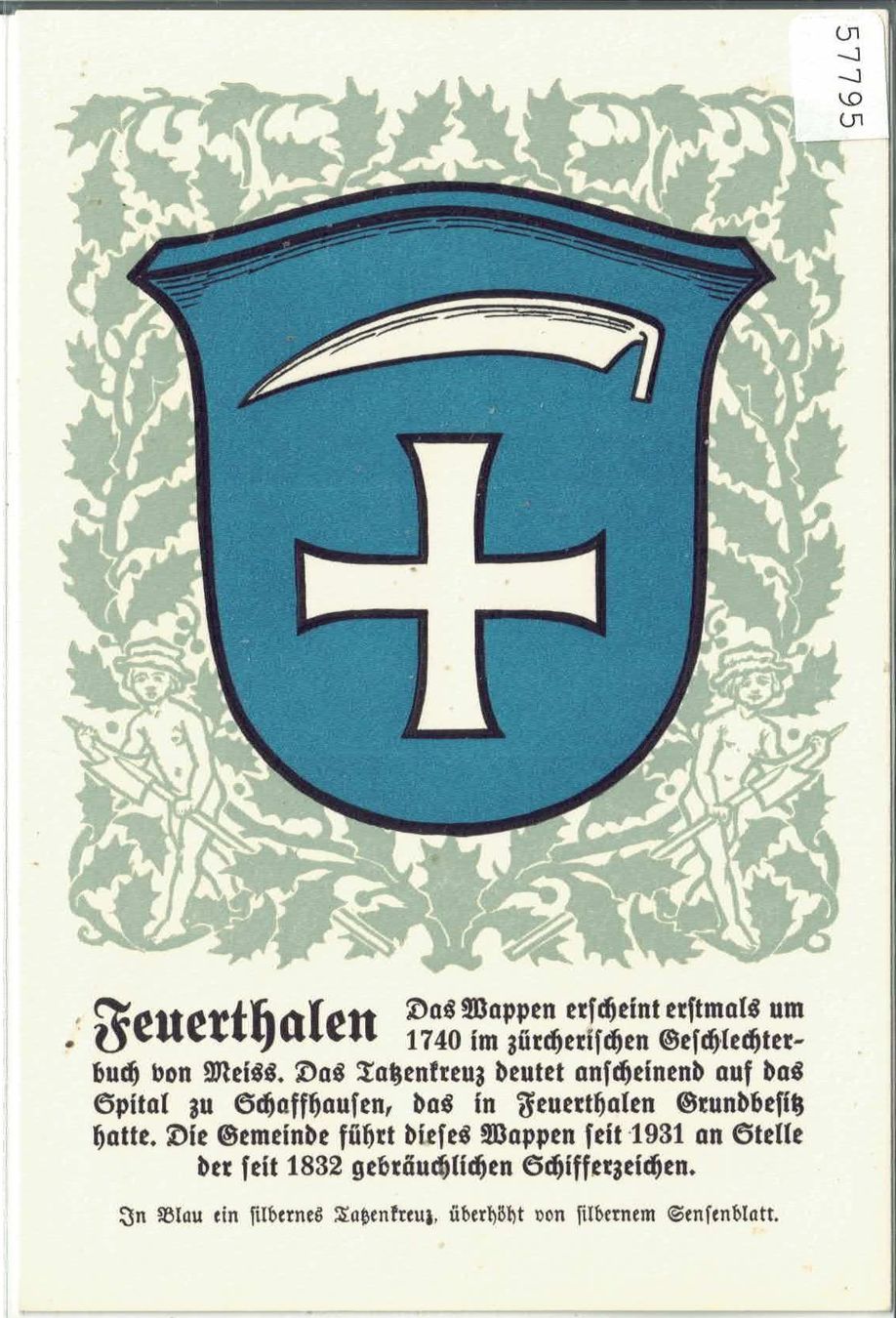 Cartes postales: Feuerthalen - Gemeindewappen – D'occasion à Ettingen par Kartenplanet
