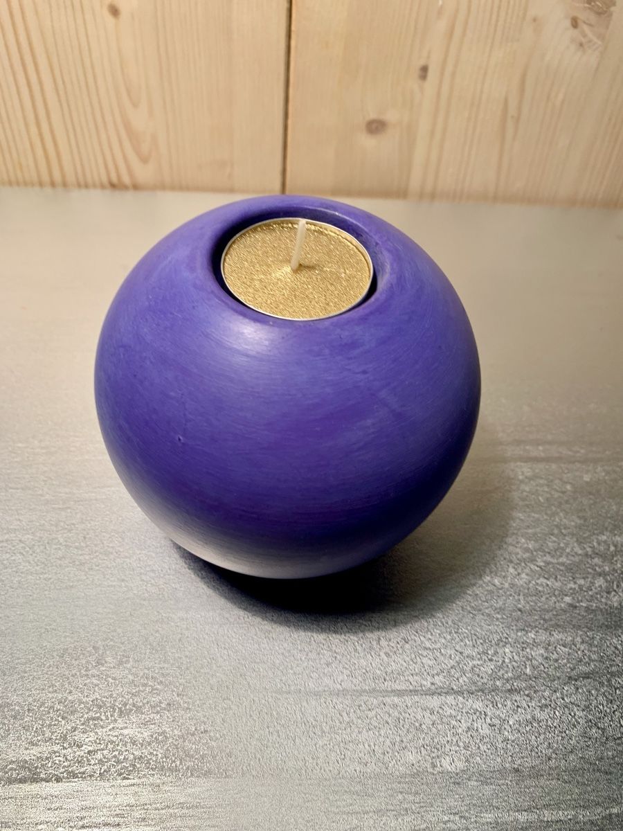 Kerzenständer: Kerzenhalter Kugelform violett – Neu (gemäss Beschreibung) aus Erlenbach ZH von Ritschly
