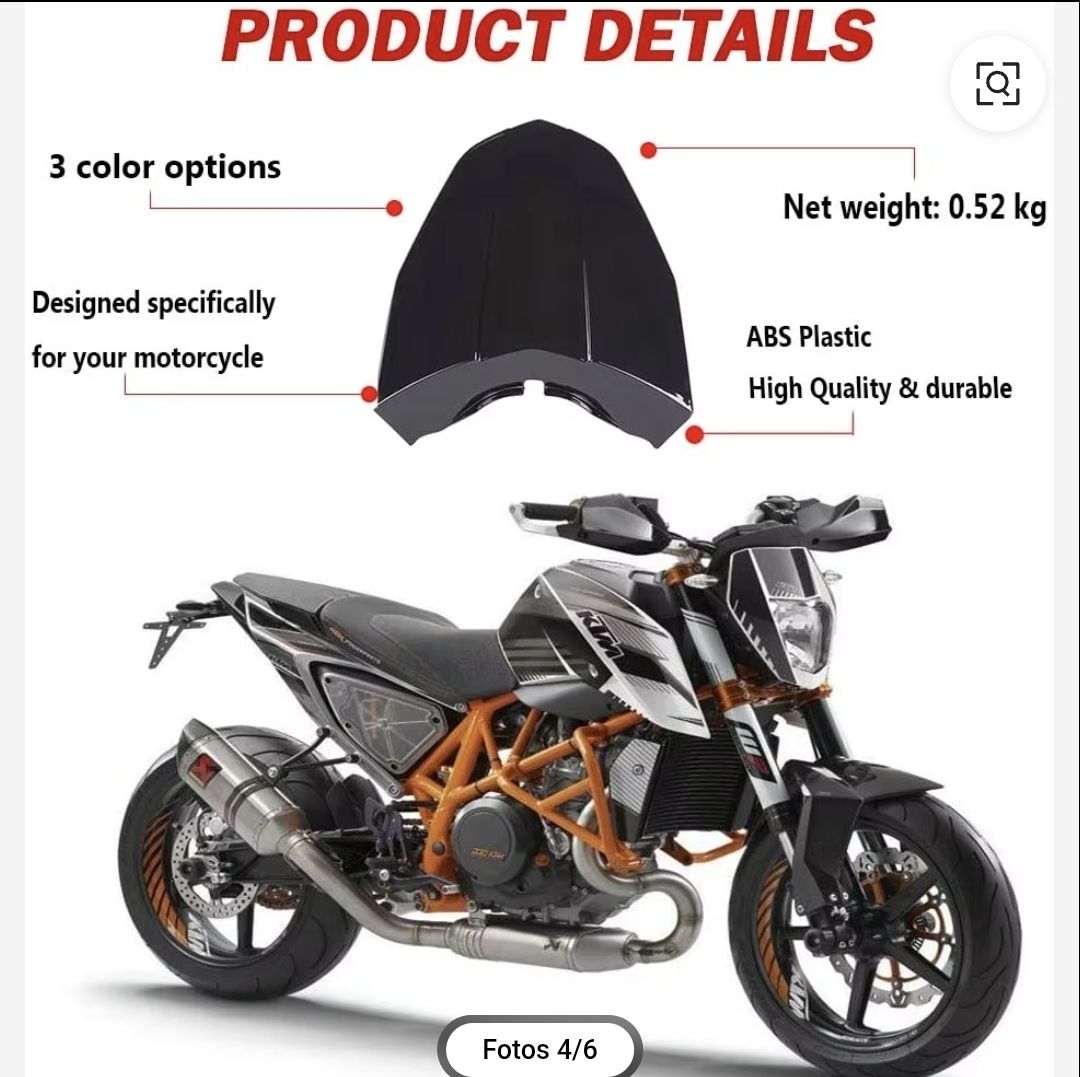 KTM Tutti i ricambio per moto: KTM Duke 690 Soziusabdeckung – Nuovo (secondo la descrizione) da Blumenstein venduto da skorpion2