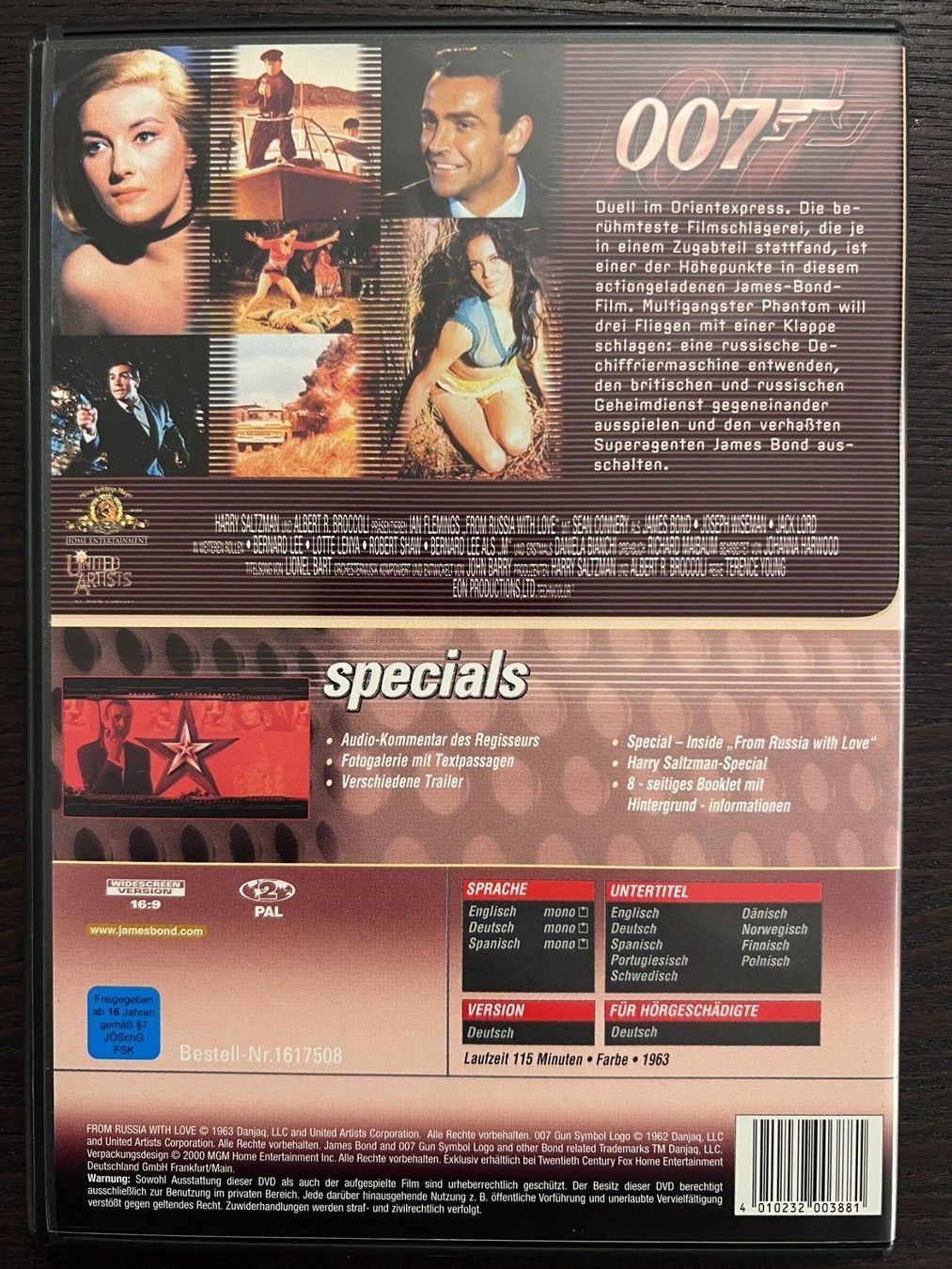 Tutti i DVDs: 007 Liebesgrüsse aus Moskau – Usato da Zürich venduto da FilmFreunde 1