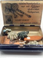 Schürer Stickgarn Dose mit Zubehör, gebraucht