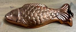 Alte Backform Kupfer 29 cm FISCH vintage - seltene Form
