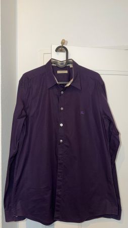 Chemise Burberry homme - Taille M - Couleur Prune foncé