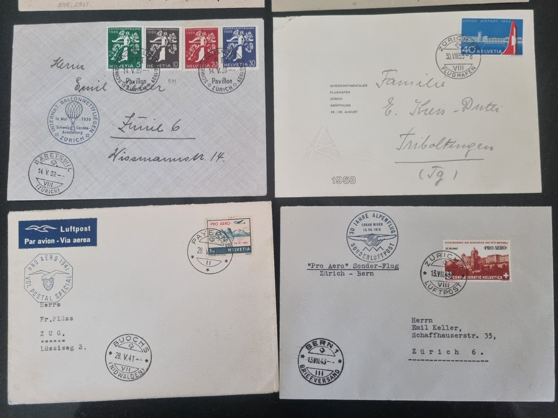 Tutti i francobolli: Lot mit 8 Flugpost Briefe – Usato da Gümligen venduto da Geniusbuy 2