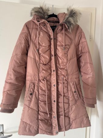 Wintermantel Gr. M / L, Rosa mit Kapuze
