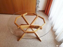 Salontisch in Eiche / Glas