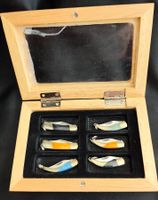 Mini Crossnar Messer Set mit Holzschatulle 6 Stk. Neu.