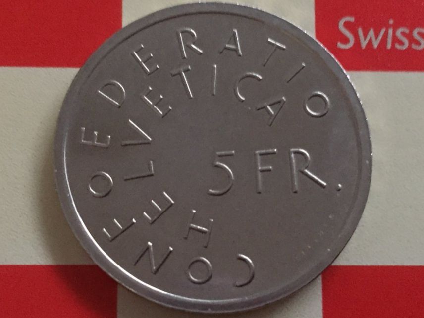 Tutti le monete: 5 Franken 1975 vz+,  "Denkmalpflege" – Usato da Elsau venduto da herbybay 1