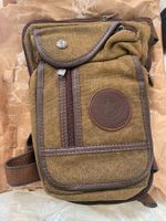 Braungrüne Tasche auch Schultergurt 30x17 x7cm viele Taschen