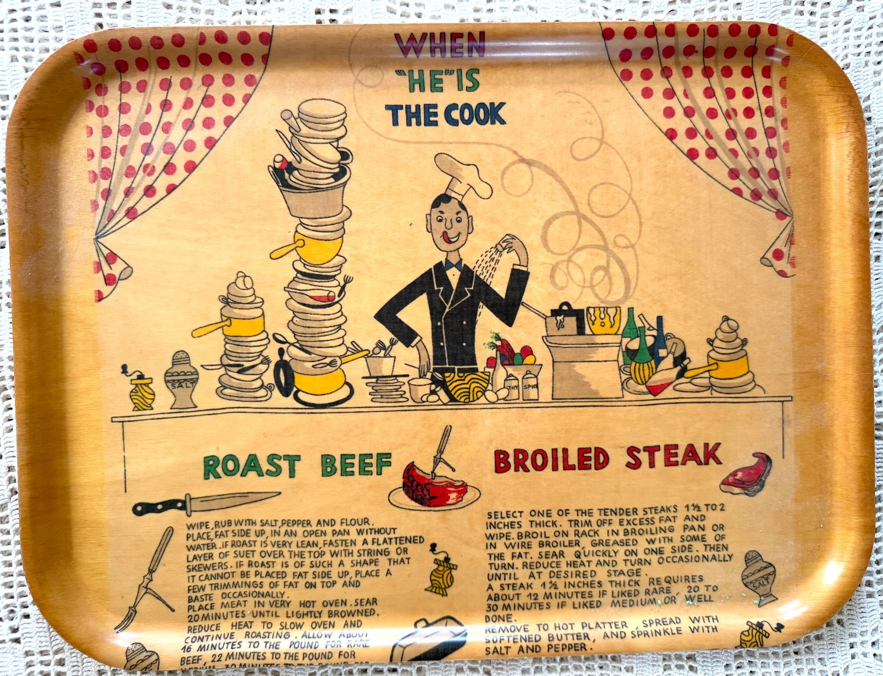 Guanti & manicotti: Articles pour barbeque -brochettes + gants + plateau "steak" – Usato da Veyrier venduto da Szurkemaci 1