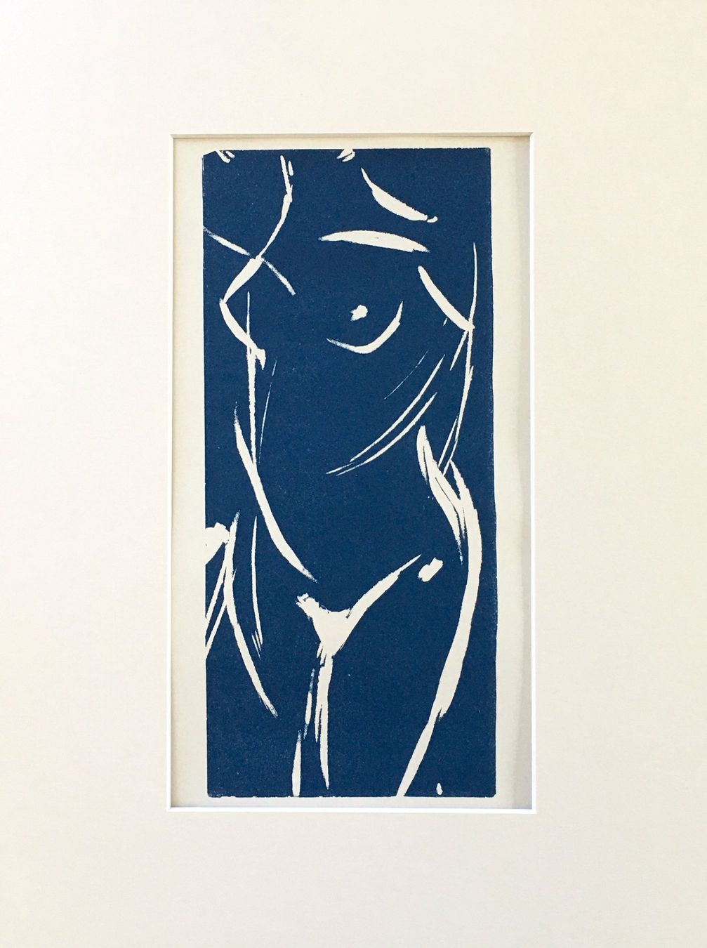 Grafiken & Lithographien: Hans Stöhr  "Weiblicher Torso"  Original Linolschnitt – Gebraucht aus Nennigkofen von juhit 1