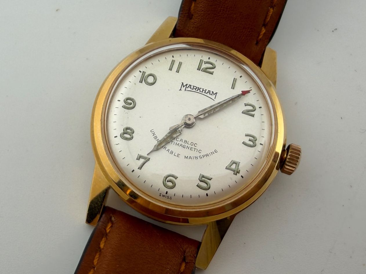 Orologi: Vintage MARKHAM Handaufzug läuft – Usato da Biel/Bienne venduto da MrP_WatchesBiel