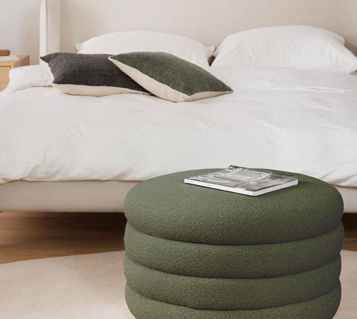 Westwing Sgabelli: Westwing XL boucle Polsterhocker mit Stauraum – Nuovo e nell'imballaggio originale da Wallisellen venduto da jea_pm9y 1