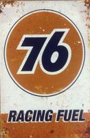 76 Racing Fuel Blechschild Metallschild Benzin Öl Tuning