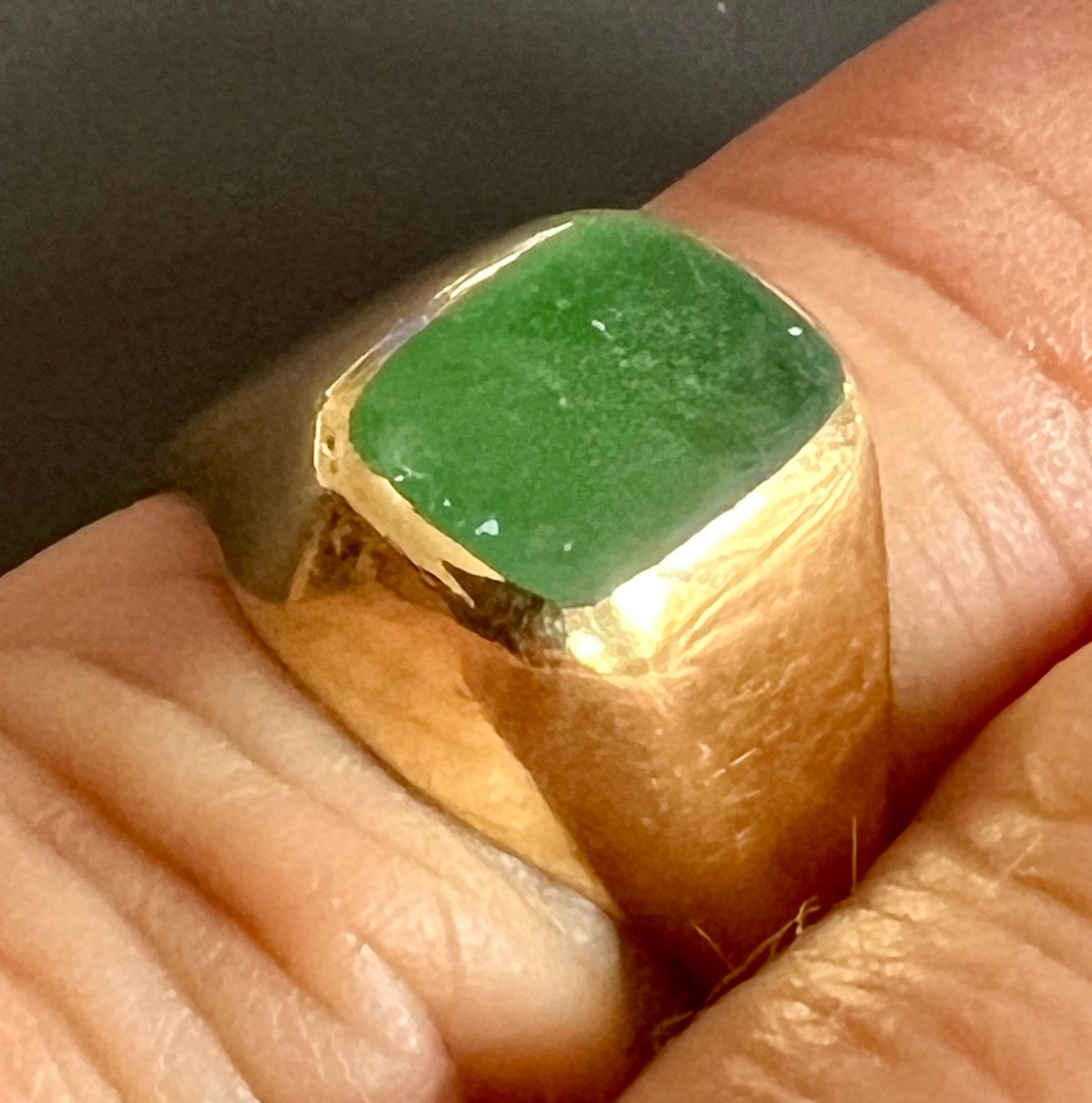 Ringe: Gold-Ring 18K mit Aventurin – Gebraucht aus Chur von Penting1935 9