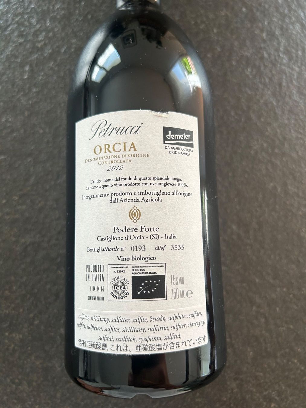 Vins: Podere Forte, Petrucci, 2012, 0,75l – D'occasion à Wettswil par ene_8wkc 1