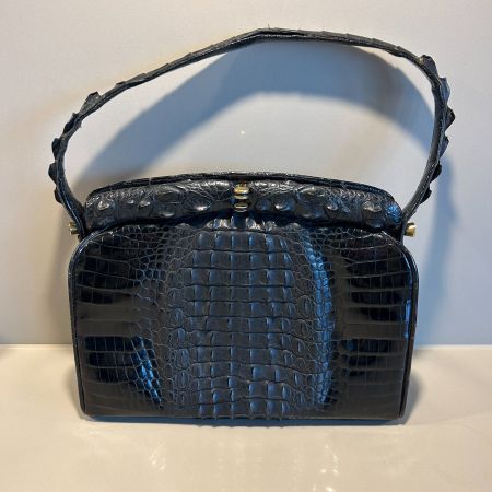 Krokodilleder (echt) Vintage Handtasche1950/60er