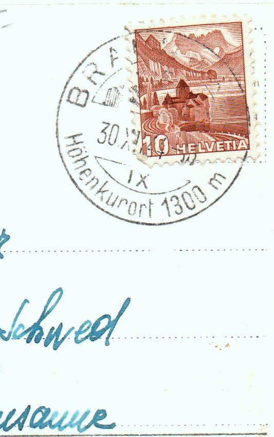 Cartoline postali: BRAUNWALD Hotel Braunwald mit Eislauf – Usato da Jona venduto da philajona 1