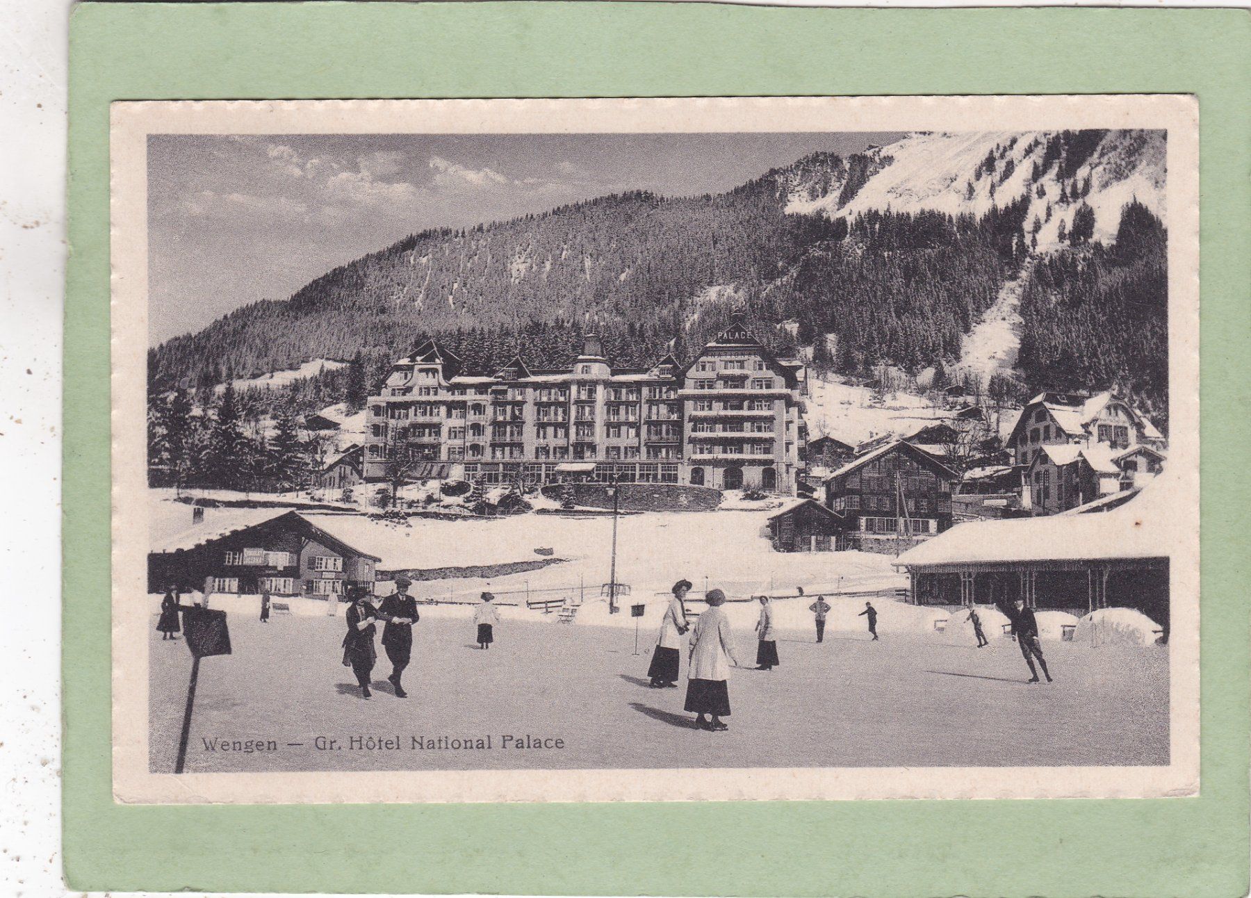 Cartoline postali: Wengen Gr. Hotel National Palace – Usato da Herisau venduto da Lisegrat2008