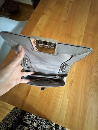Michael Kors Grey Leather Crossbody Bag - Stylish!