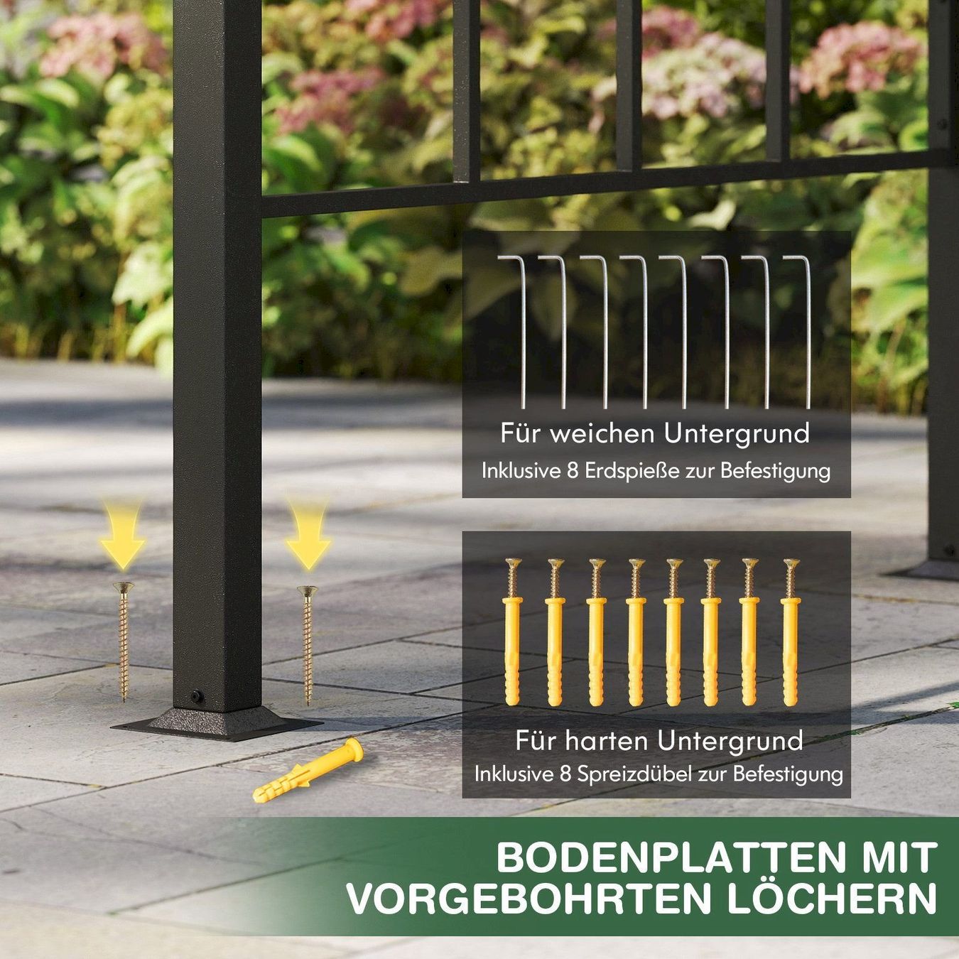 Casette da giardino & serre: Costway Grillpavillon 248x150x232cm – Nuovo e nell'imballaggio originale da Bottighofen venduto da zaap 5