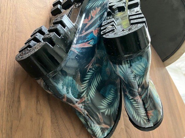 Scarpe da donna: bunte gummistieflette gr. 40 – Usato da Schwarzenberg LU venduto da kindler007 3