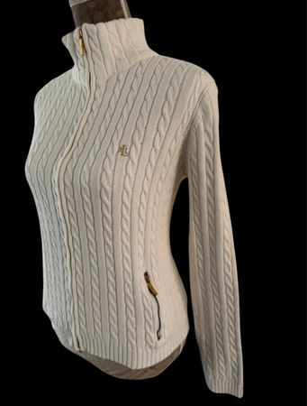 Cardigan Ralph Lauren élégant blanc