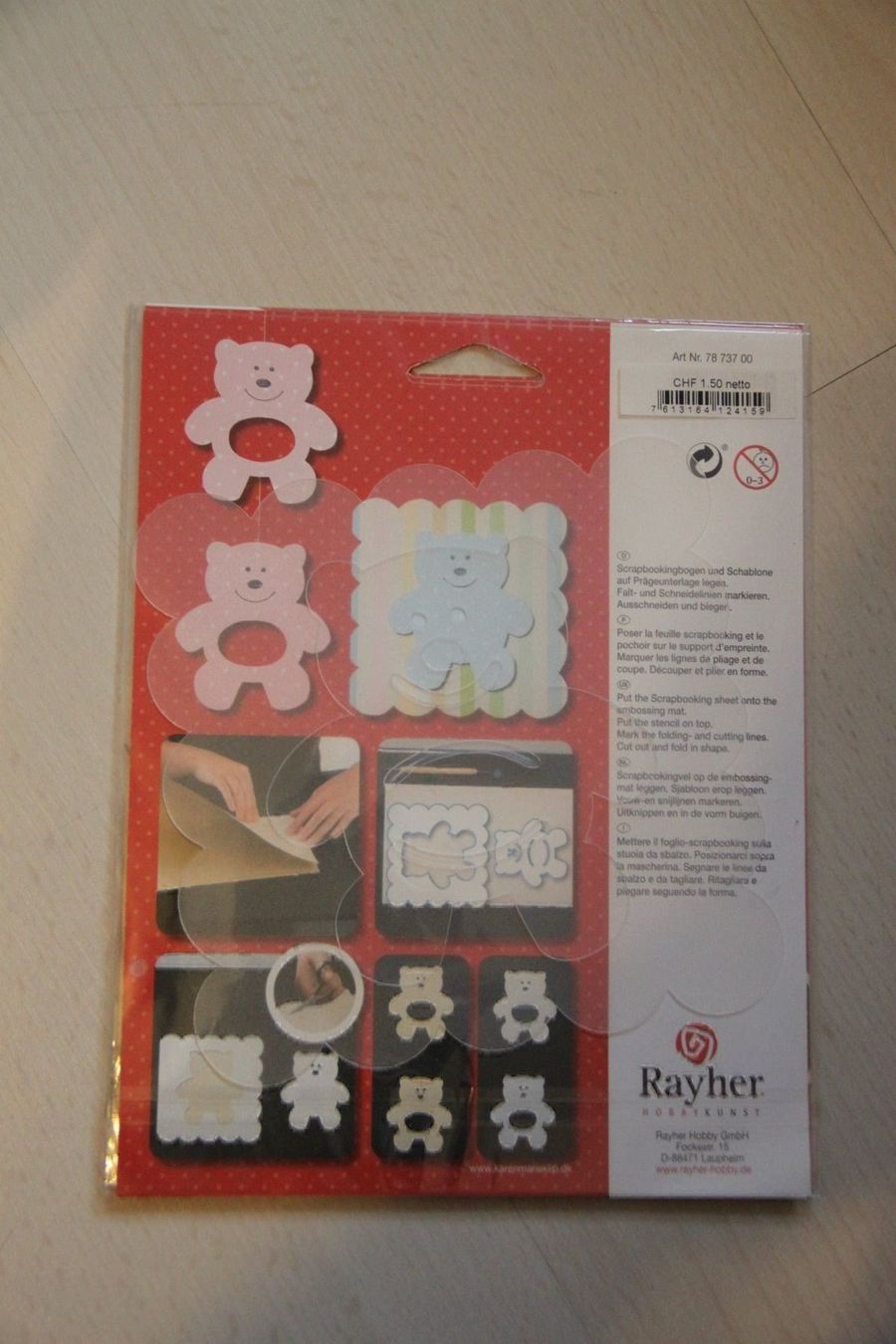 Sciablone: Scrapbooking Schablone Bär – Nuovo e nell'imballaggio originale da Walterswil SO venduto da peiper2